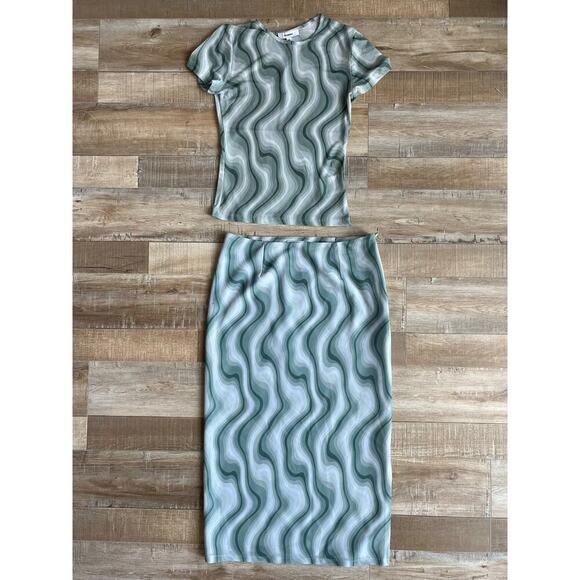 Miaou Moni Baby Tee + Skirt Set in Swerve XS - Picture 2 of 11